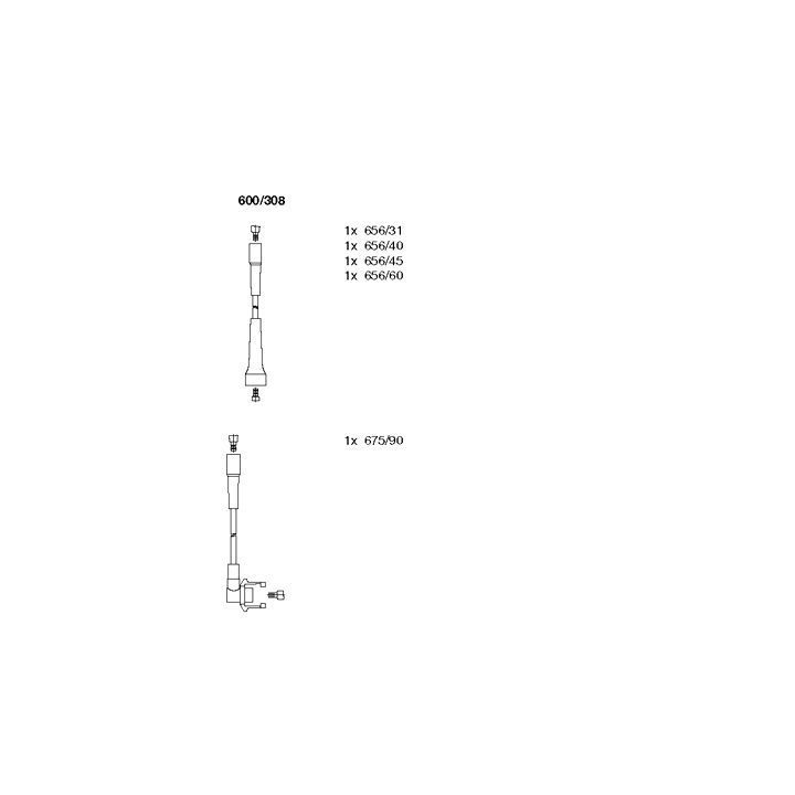 Uždegimo laido komplektas BREMI 600/308