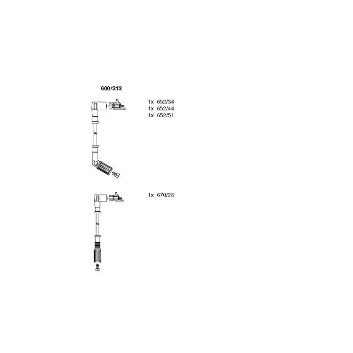 Uždegimo laido komplektas BREMI 600/313