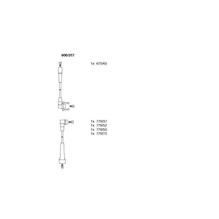Uždegimo laido komplektas BREMI 600/317
