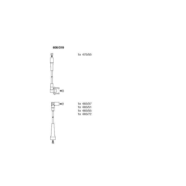 Uždegimo laido komplektas BREMI 600/319