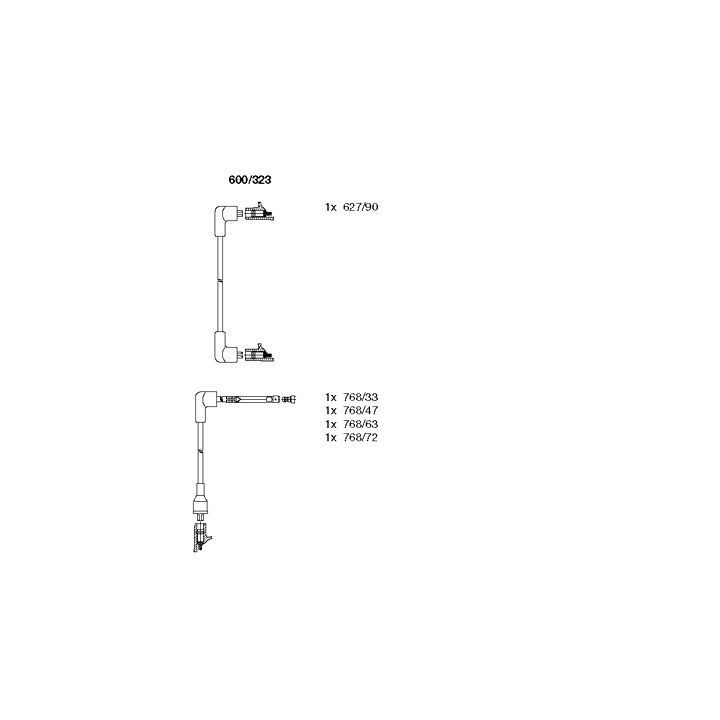 Uždegimo laido komplektas BREMI 600/323