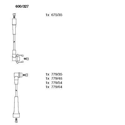 Uždegimo laido komplektas BREMI 600/327