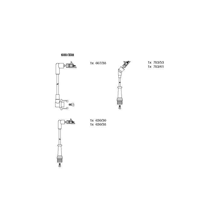 Uždegimo laido komplektas BREMI 600/338