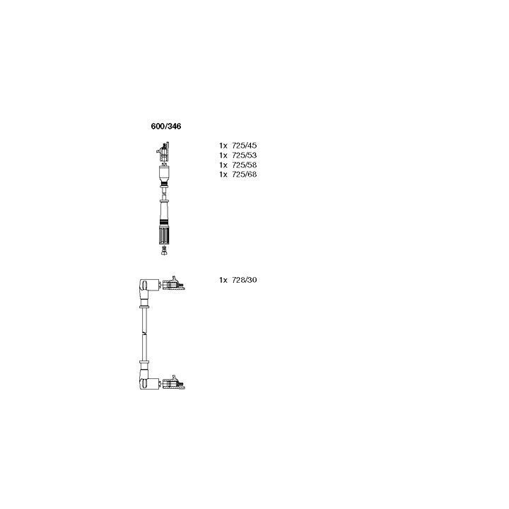 Uždegimo laido komplektas BREMI 600/346