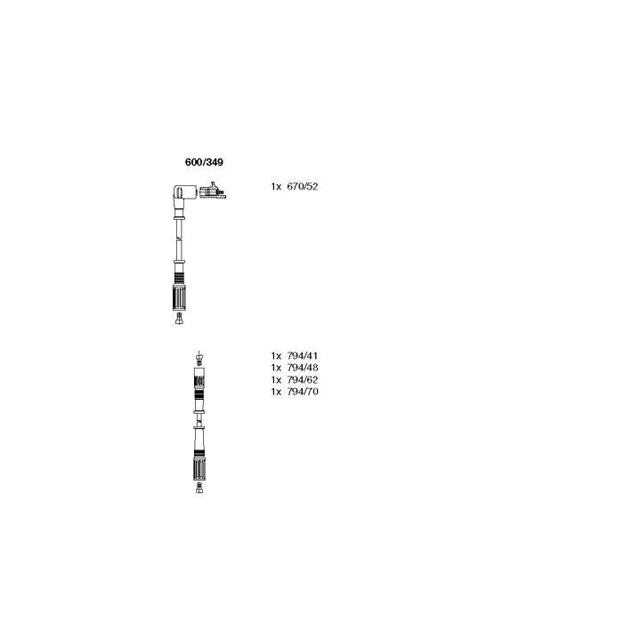 Uždegimo laido komplektas BREMI 600/349