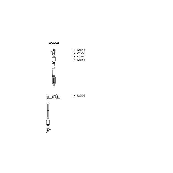 Uždegimo laido komplektas BREMI 600/362