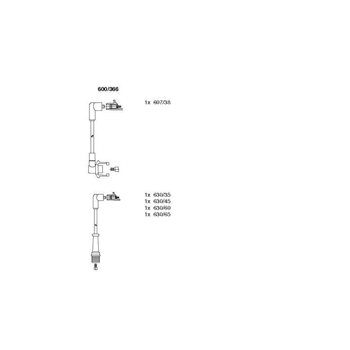 Uždegimo laido komplektas BREMI 600/366