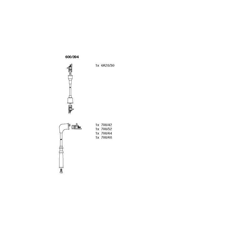 Uždegimo laido komplektas BREMI 600/394