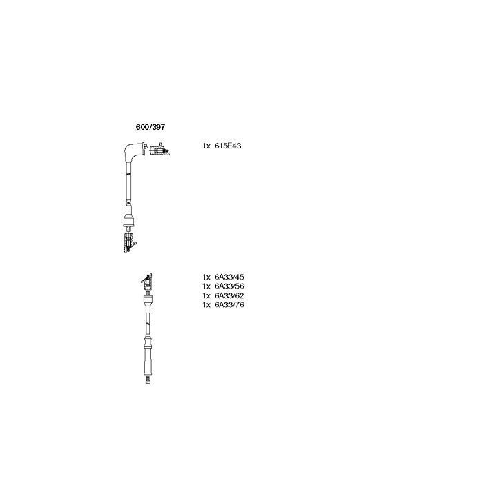 Uždegimo laido komplektas BREMI 600/397