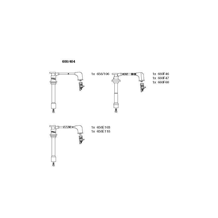 Uždegimo laido komplektas BREMI 600/404