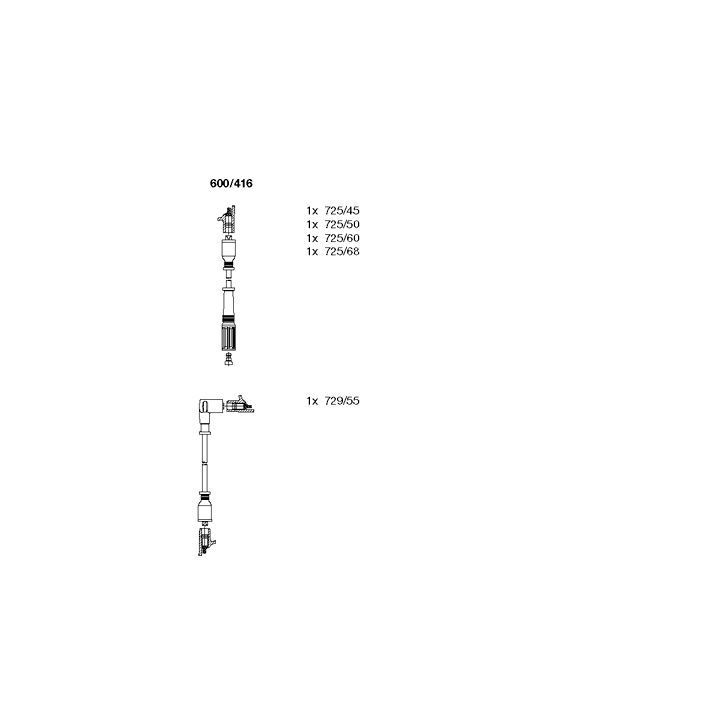 Uždegimo laido komplektas BREMI 600/416