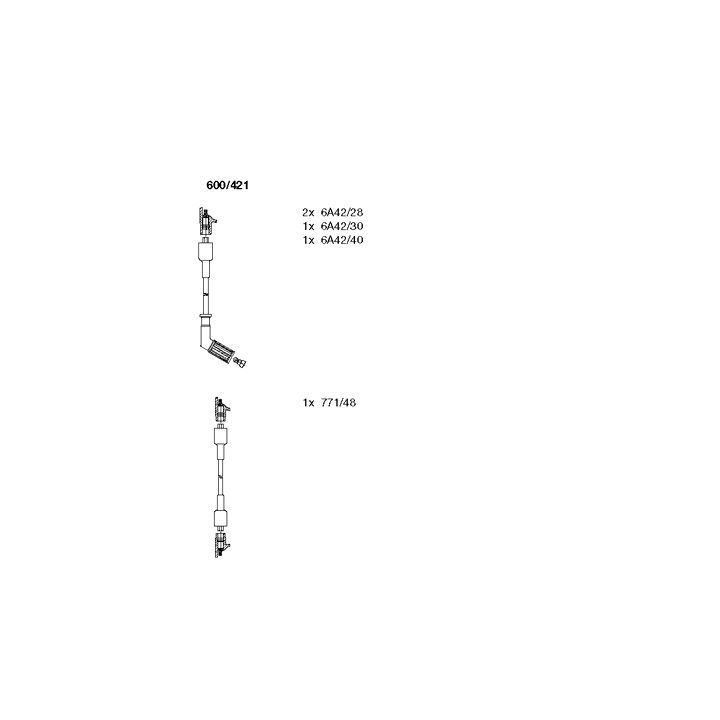 Uždegimo laido komplektas BREMI 600/421