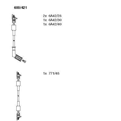 Uždegimo laido komplektas BREMI 600/421