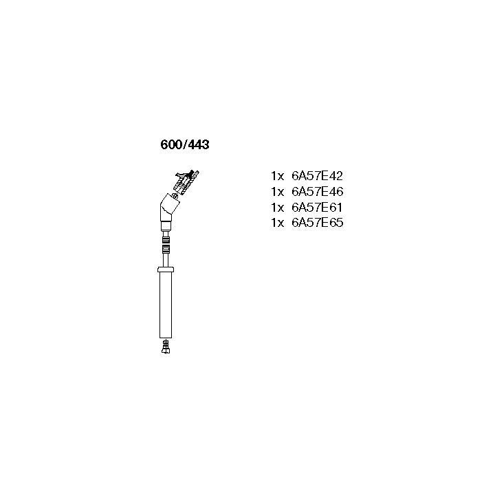 Uždegimo laido komplektas BREMI 600/443