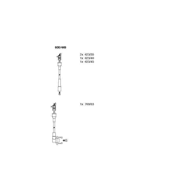 Uždegimo laido komplektas BREMI 600/449