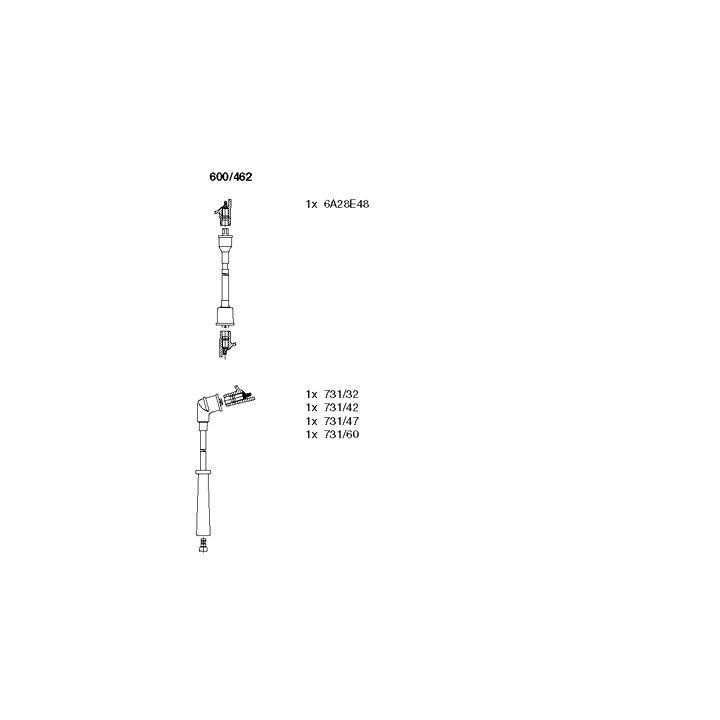 Uždegimo laido komplektas BREMI 600/462