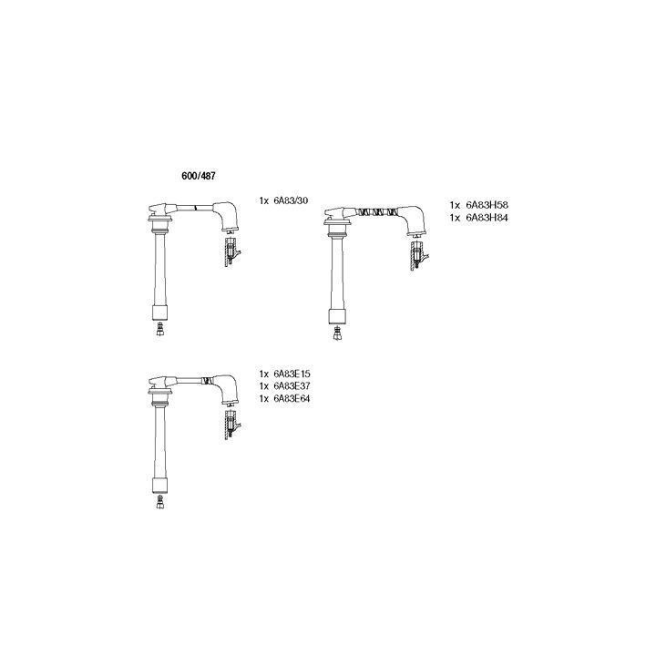 Uždegimo laido komplektas BREMI 600/487