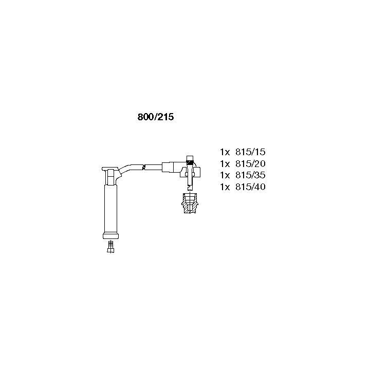Uždegimo laido komplektas BREMI 800/215