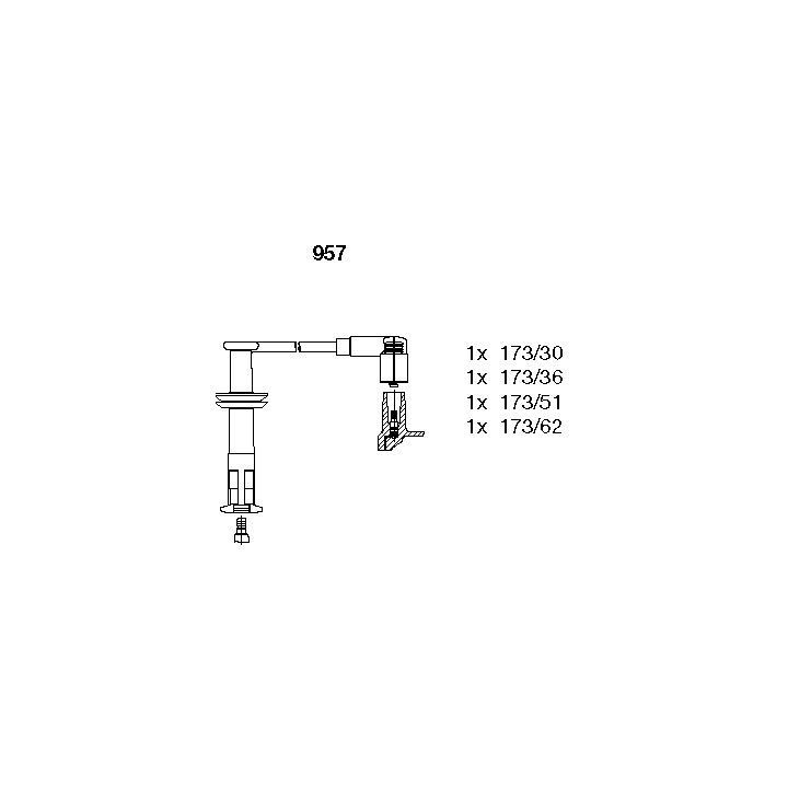 Uždegimo laido komplektas BREMI 957