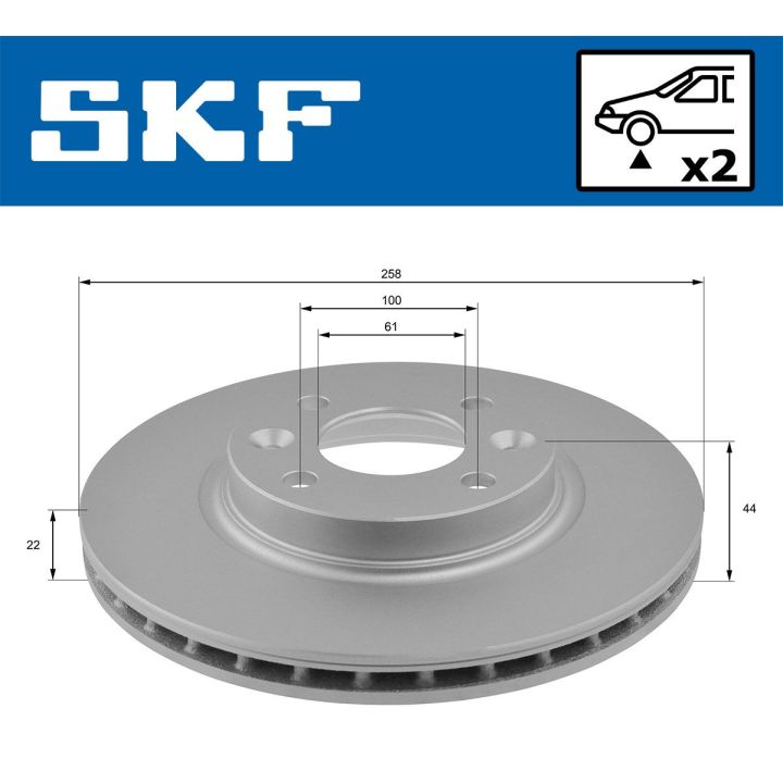 Stabdžių diskas SKF VKBD 80009 V2
