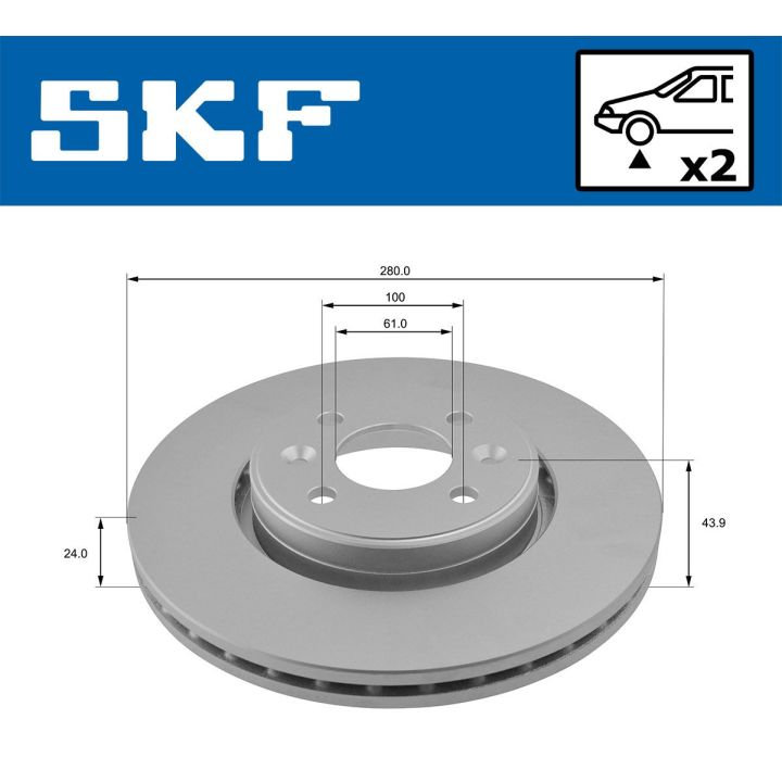 Stabdžių diskas SKF VKBD 80010 V2