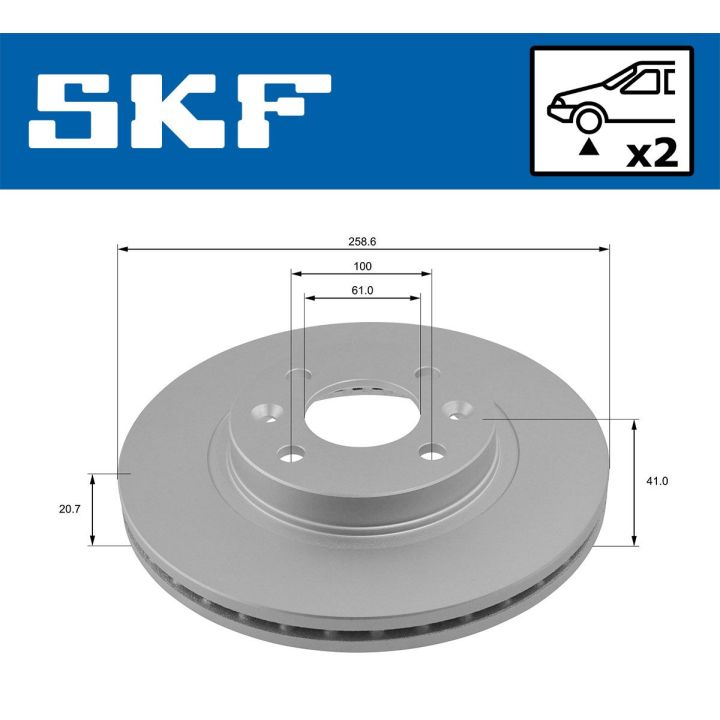 Stabdžių diskas SKF VKBD 80011 V2