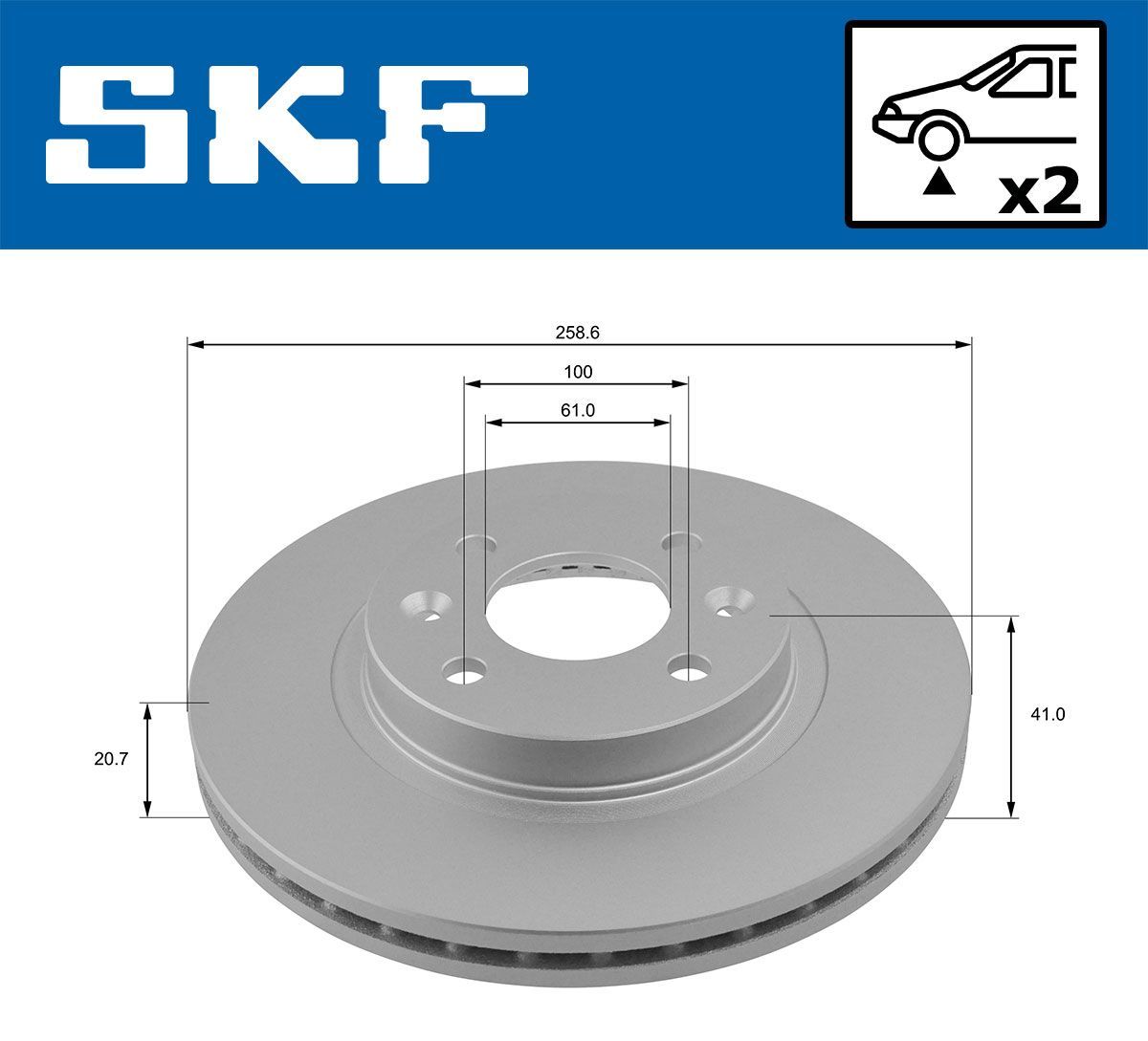 Stabdžių diskas SKF VKBD 80011 V2