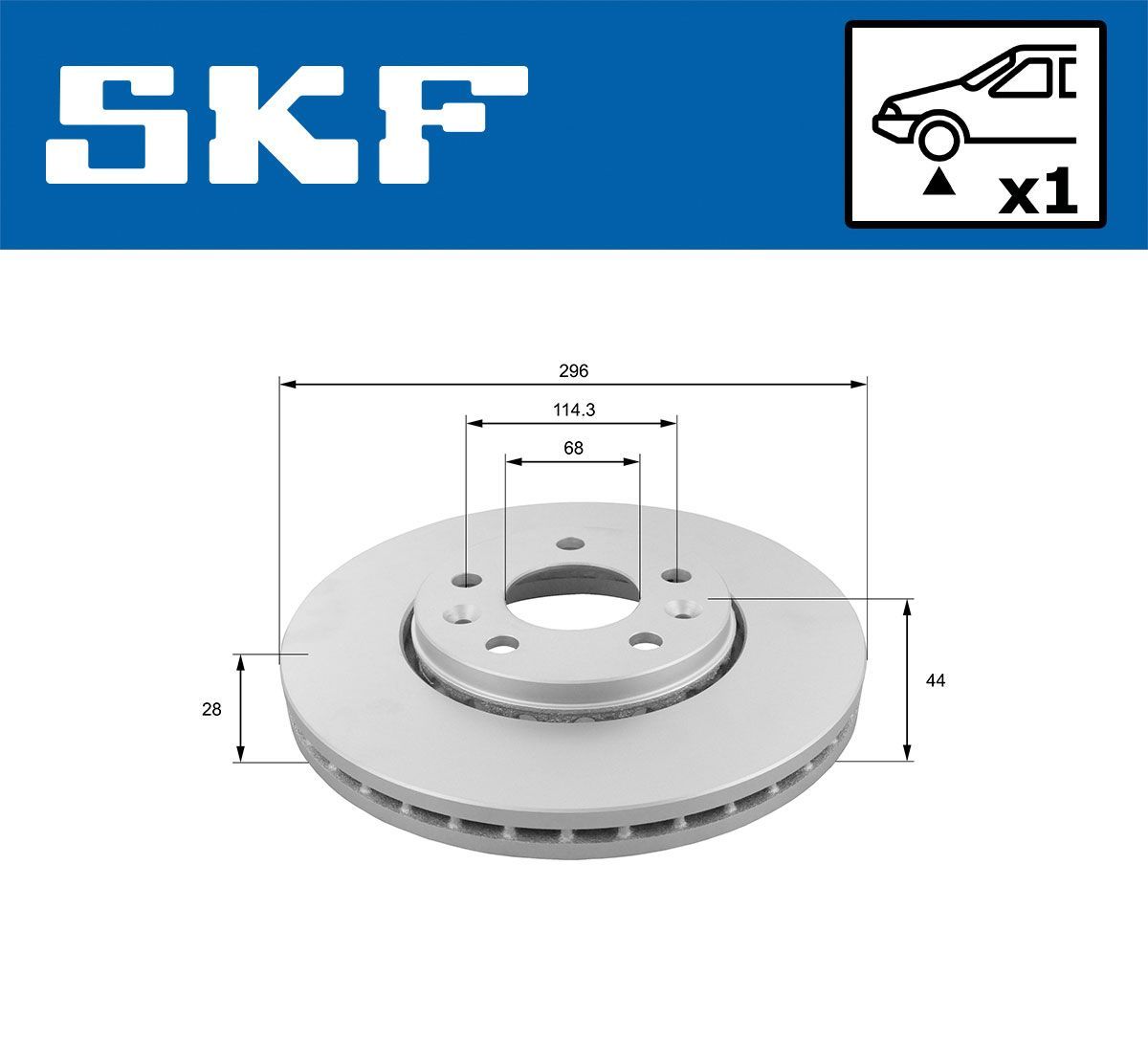 Stabdžių diskas SKF VKBD 80030 V1