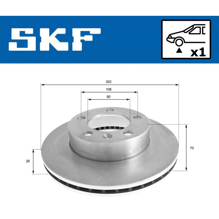 Stabdžių diskas SKF VKBD 80035 V1