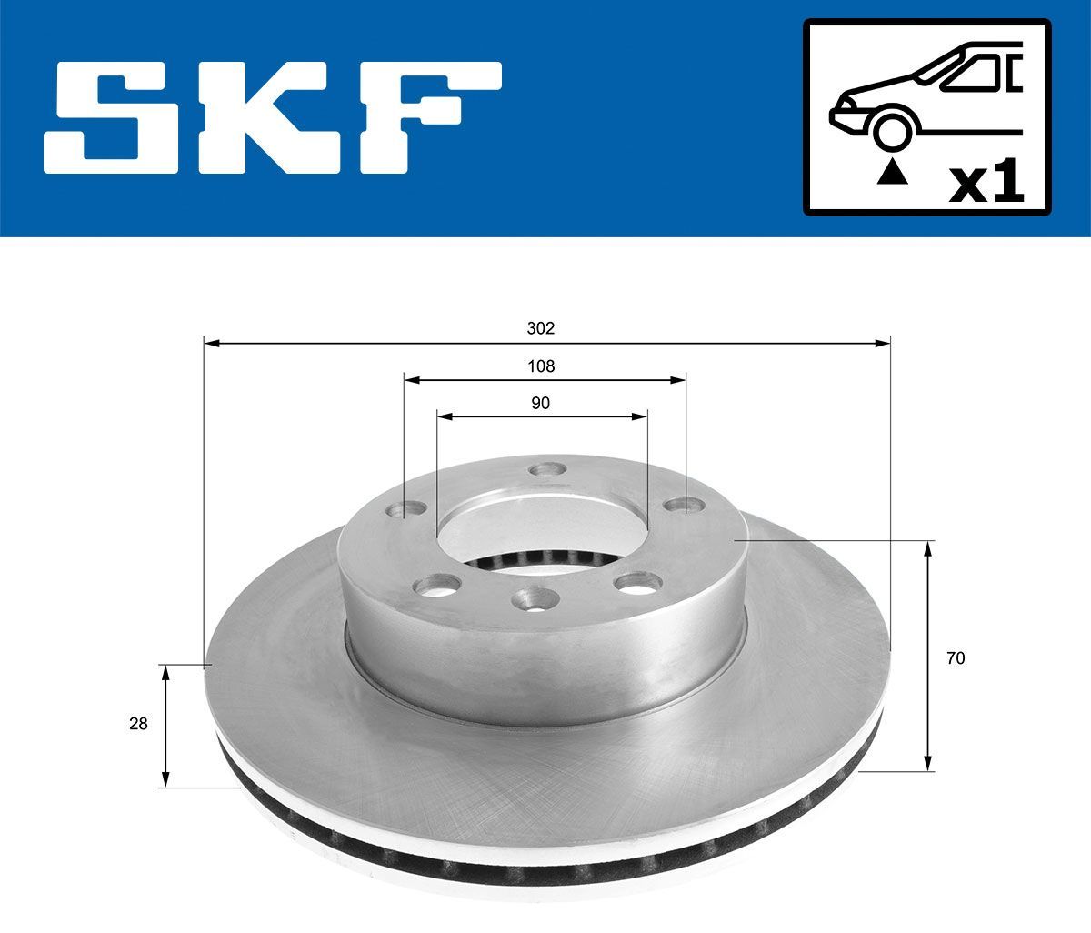 Stabdžių diskas SKF VKBD 80035 V1