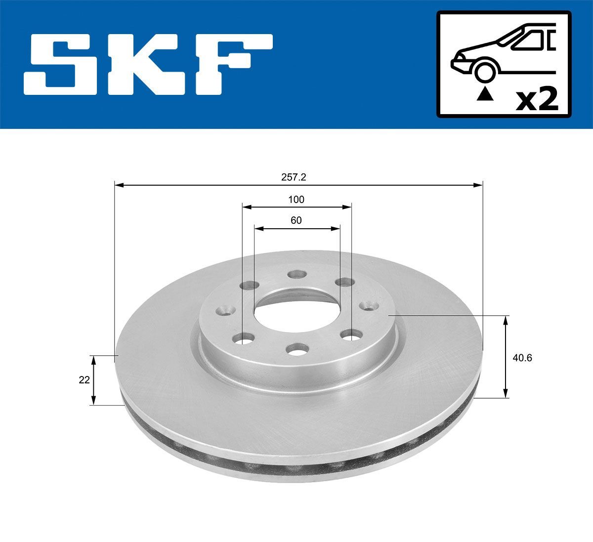 Stabdžių diskas SKF VKBD 80038 V2