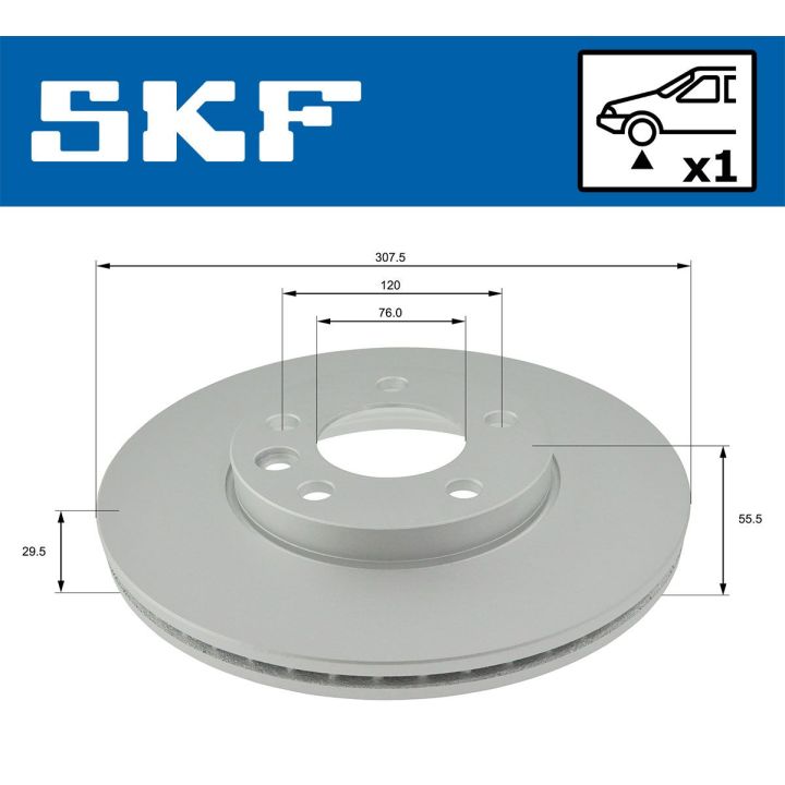 Stabdžių diskas SKF VKBD 80040 V1