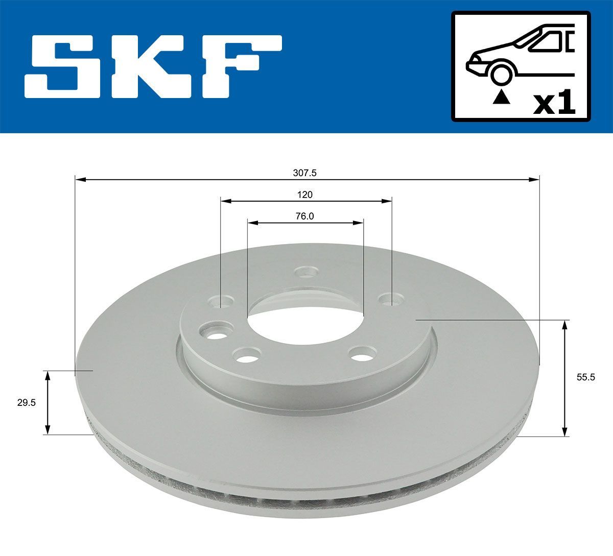 Stabdžių diskas SKF VKBD 80040 V1