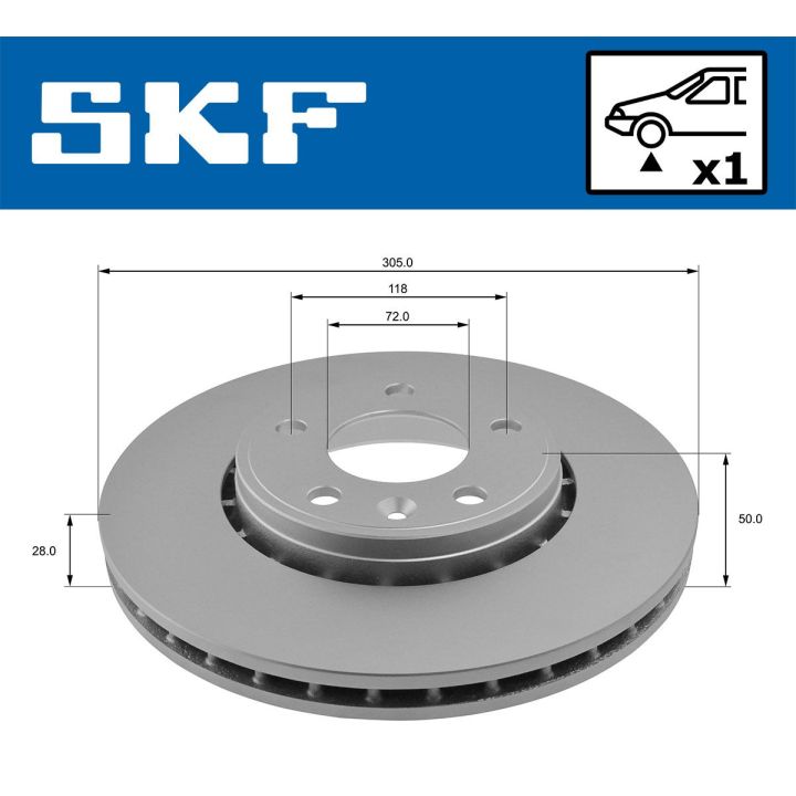 Stabdžių diskas SKF VKBD 80046 V1