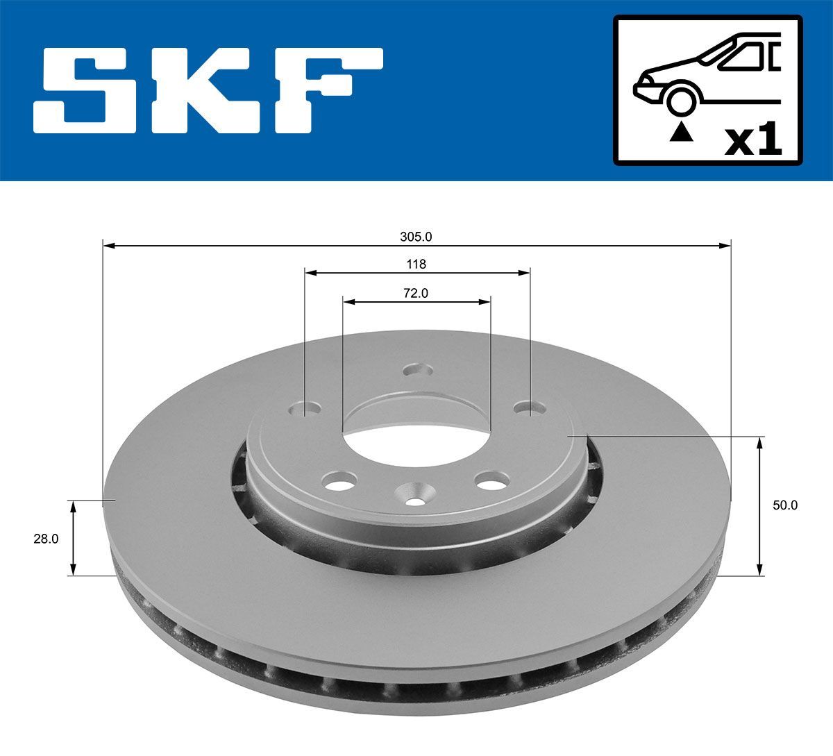 Stabdžių diskas SKF VKBD 80046 V1