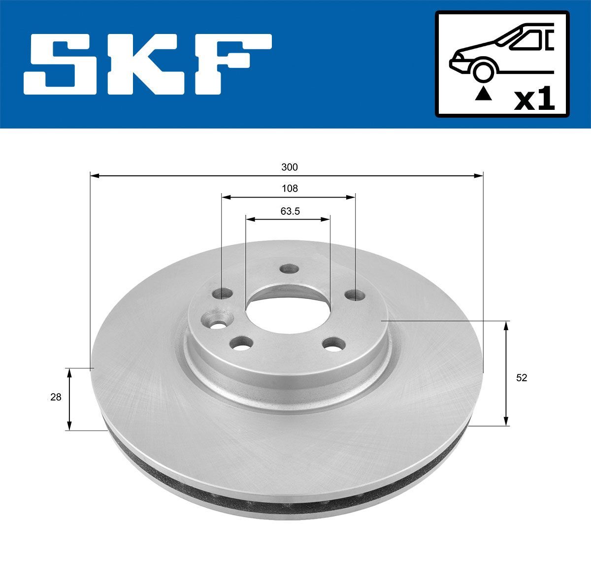 Stabdžių diskas SKF VKBD 80056 V1