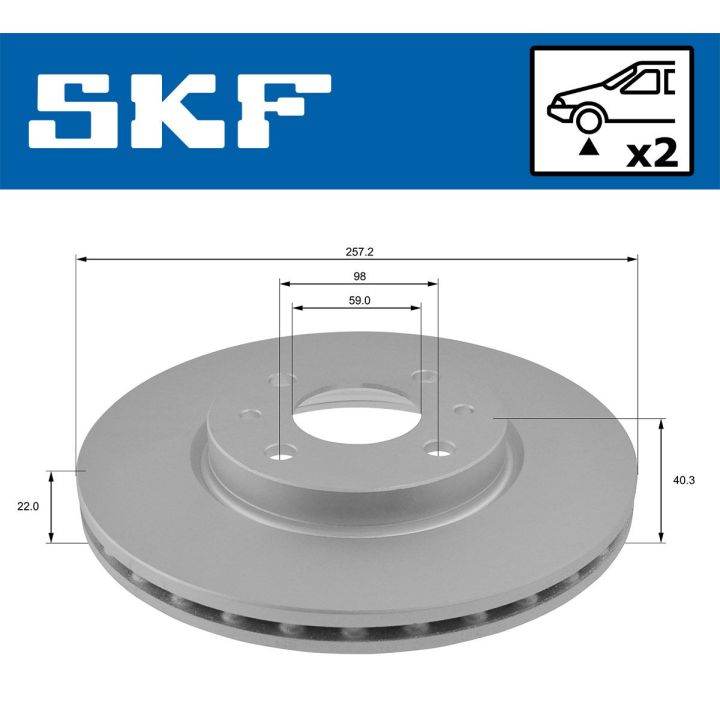 Stabdžių diskas SKF VKBD 80064 V2