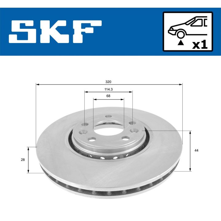 Stabdžių diskas SKF VKBD 80091 V1