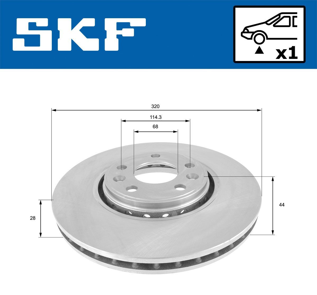 Stabdžių diskas SKF VKBD 80091 V1