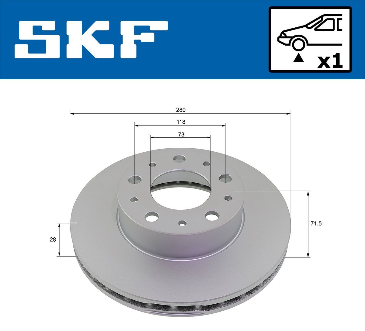 Stabdžių diskas SKF VKBD 80139 V1