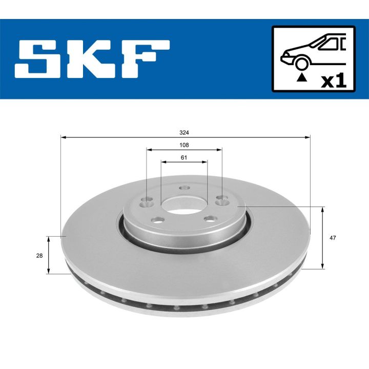 Stabdžių diskas SKF VKBD 80149 V1