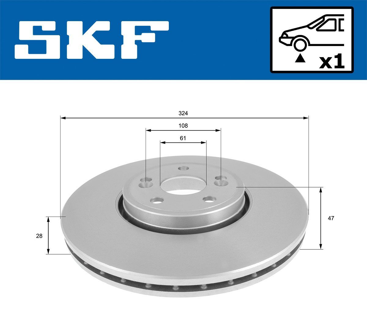 Stabdžių diskas SKF VKBD 80149 V1