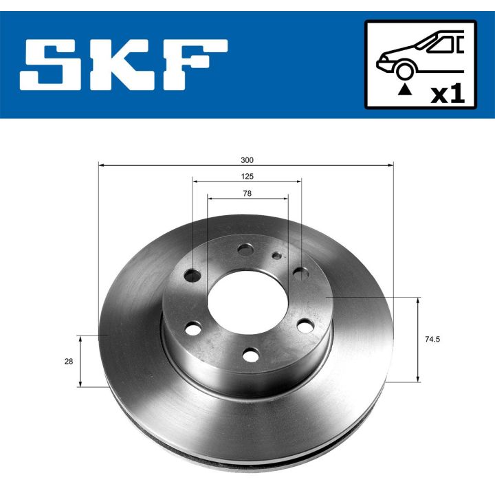 Stabdžių diskas SKF VKBD 80156 V1