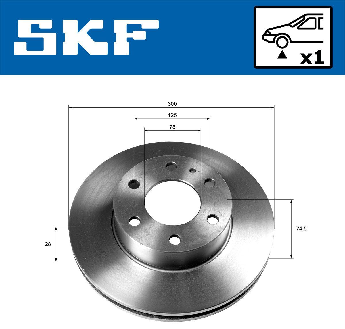 Stabdžių diskas SKF VKBD 80156 V1