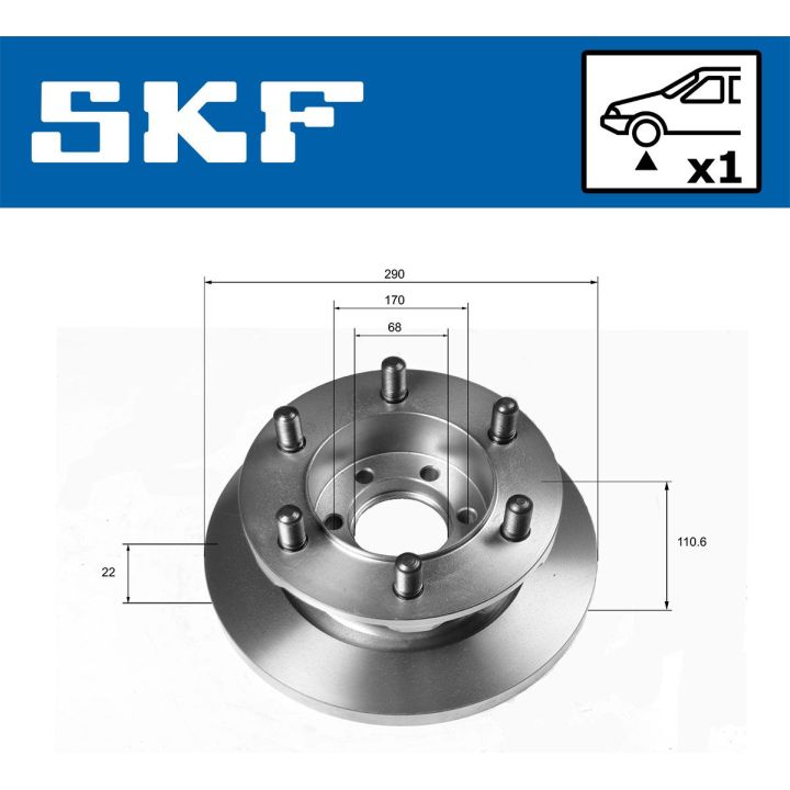 Stabdžių diskas SKF VKBD 80157 S1