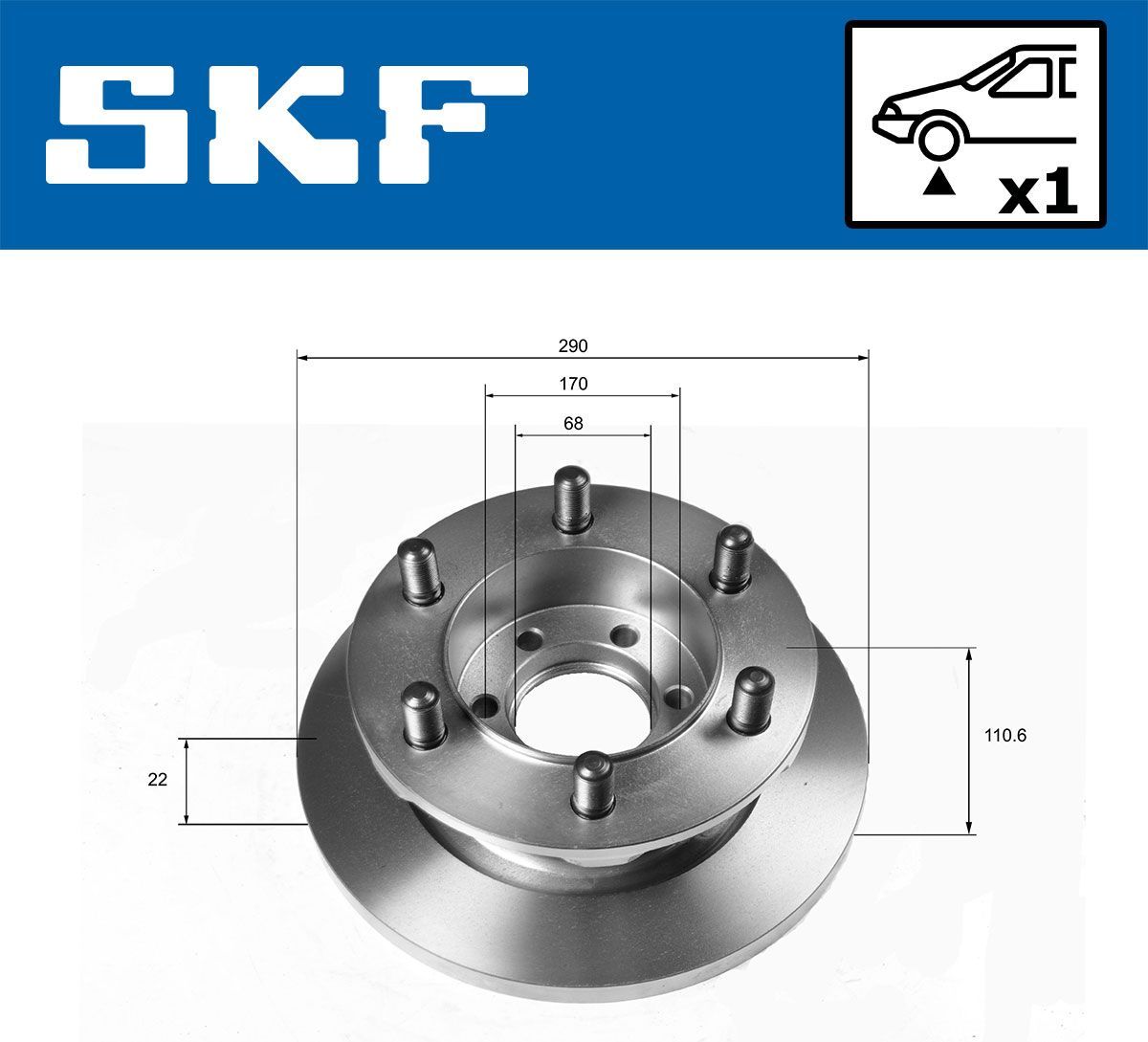 Stabdžių diskas SKF VKBD 80157 S1