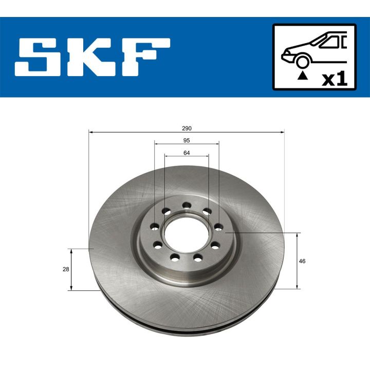 Stabdžių diskas SKF VKBD 80159 V1