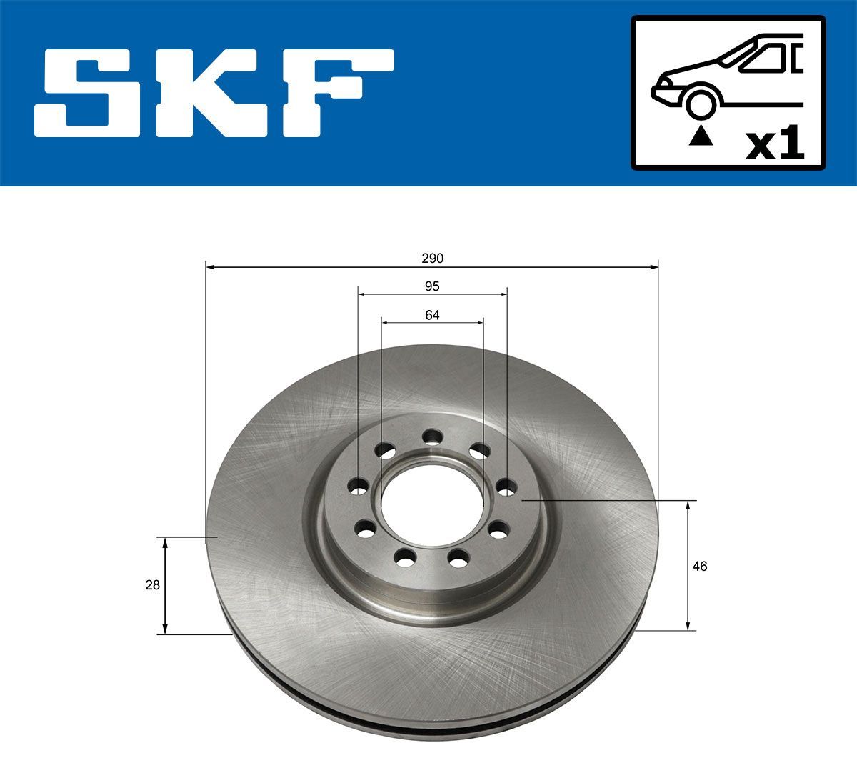 Stabdžių diskas SKF VKBD 80159 V1