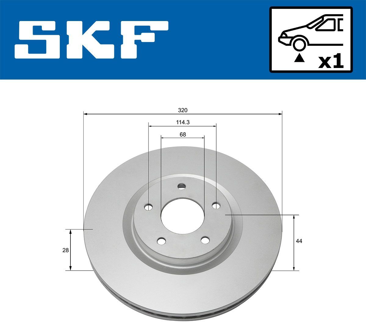 Stabdžių diskas SKF VKBD 80183 V1