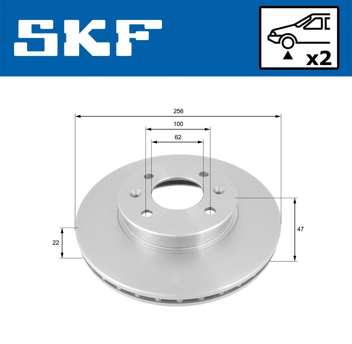 Stabdžių diskas SKF VKBD 80212 V2